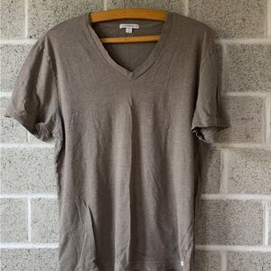 James Perse Men's V-Neck T-Shirt in Taupe